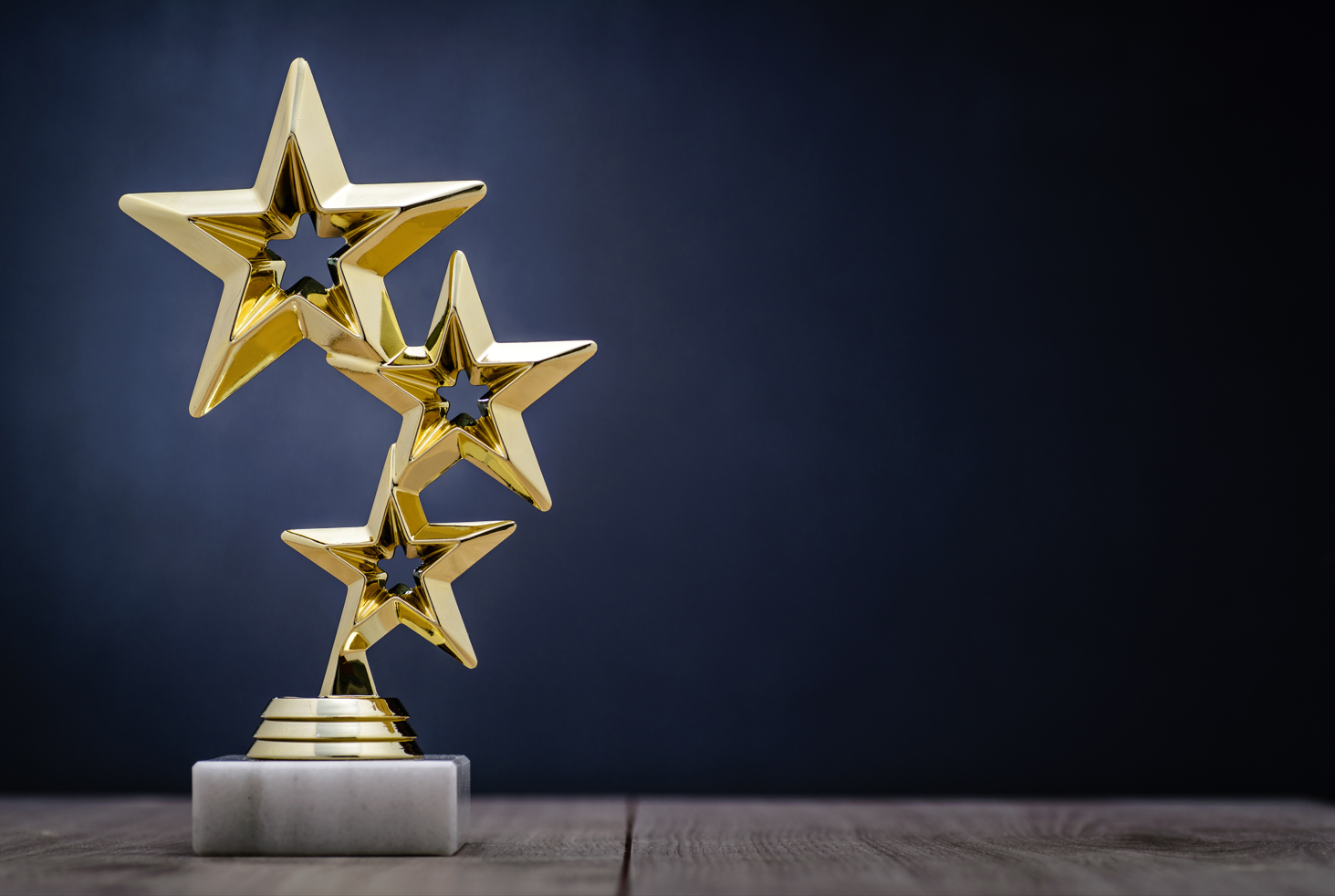 stars on a trophy