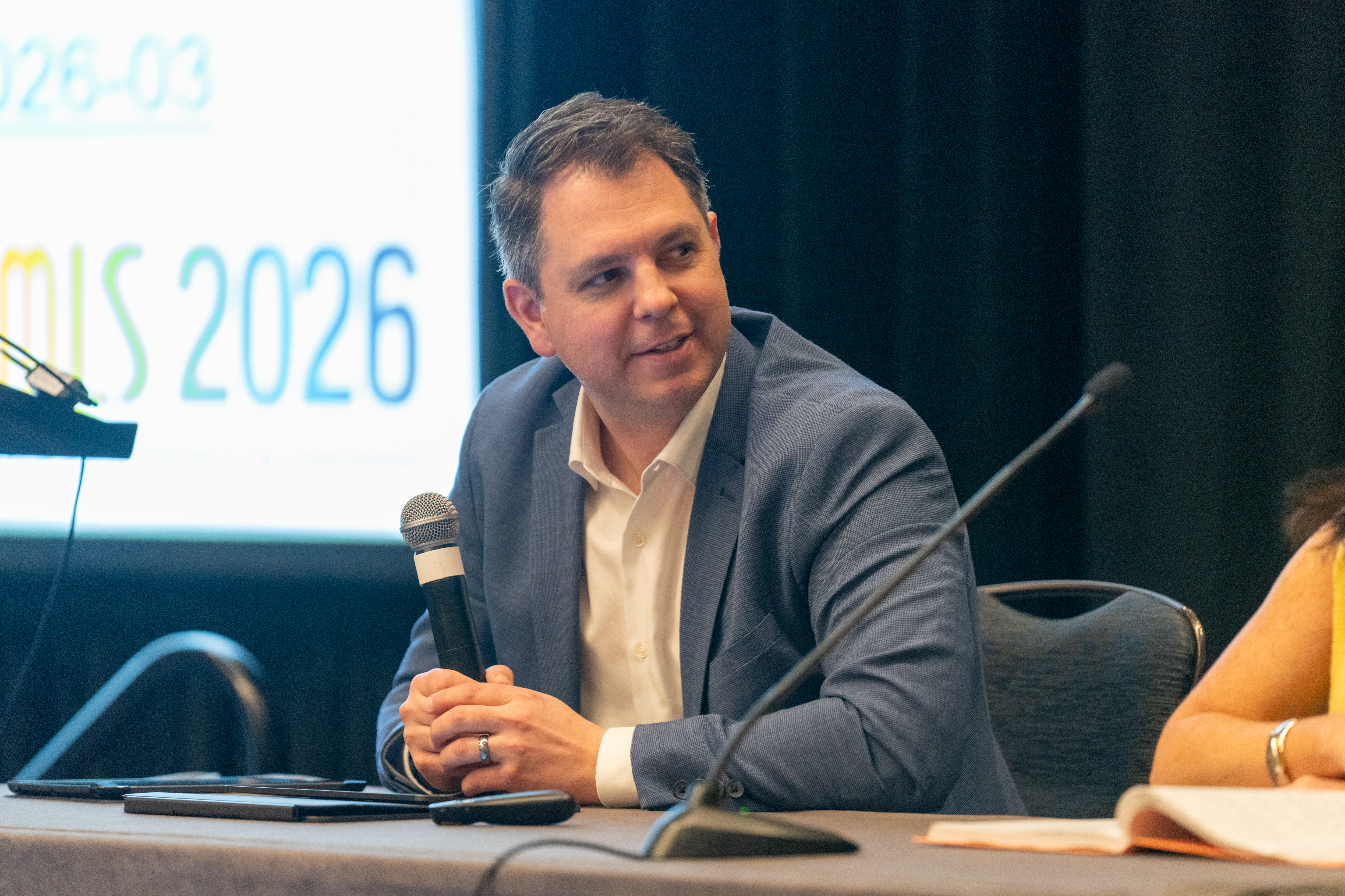 Man holding microphone
