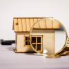 House behind a magnifying glass