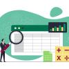 market trends and magnifying glass