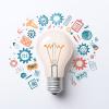 light bulb with graphics