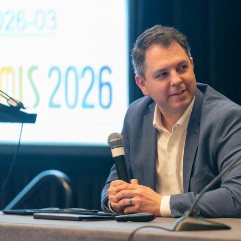 Man holding microphone